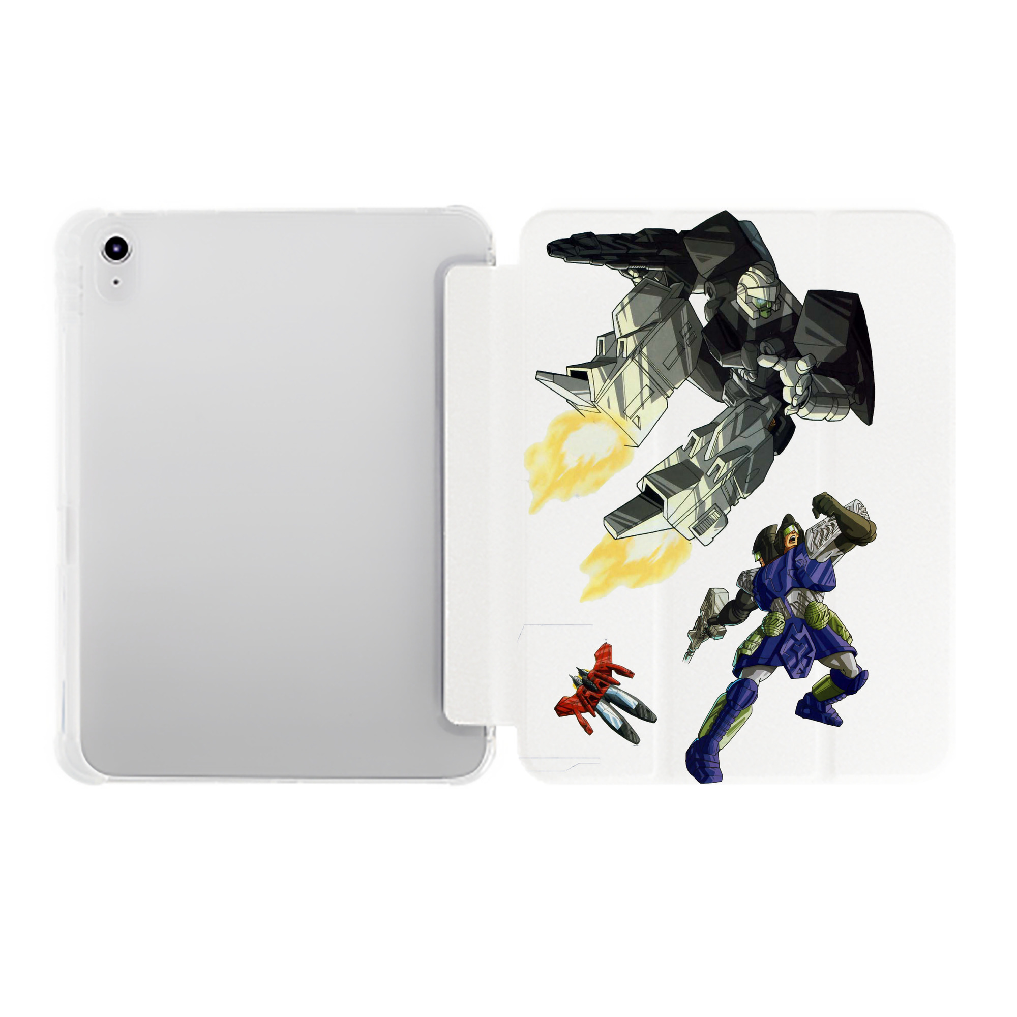 （画像用）  IPad ケース ペン収納付き 三つ折りスタンド PUレザー×シリコン 対応機種9.5/10.5/10.9インチ